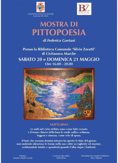 Mostra di pittopoesia di Federica Gaetani. 20-21 maggio 2017