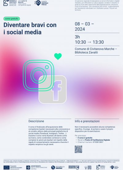“Diventare bravi con i social media” evento formativo gratuito Bussola Digitale