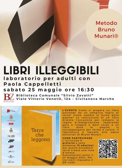 “Terre che leggono” – LIBRI ILLEGGIBILI laboratorio per adulti con Paola Cappelletti – Metodo Bruno Munari®