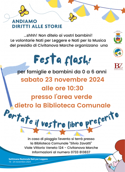 ⚡️Festa Flash per i 25 anni di Nati per Leggere 🦋
