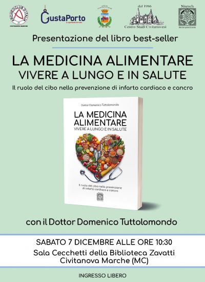 Vivere a lungo e in salute📖presentazione del libro del Dott. Tuttolomondo – 7 dicembre ore 10:30