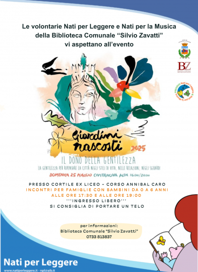 Incontri Nati per Leggere e Nati per la Musica per Giardini Nascosti 2025