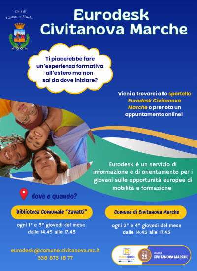 🇪🇺 Sportello Eurodesk attivo in Biblioteca dal 3 luglio 2025
