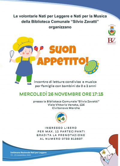 Suon appetito!️ Incontro NpL e NpM per bambini da 0 a 2 anni