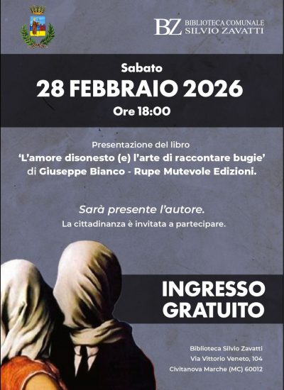 L’amore disonesto (e) l’arte di raccontare bugie – presentazione del libro alla presenza dell’autore