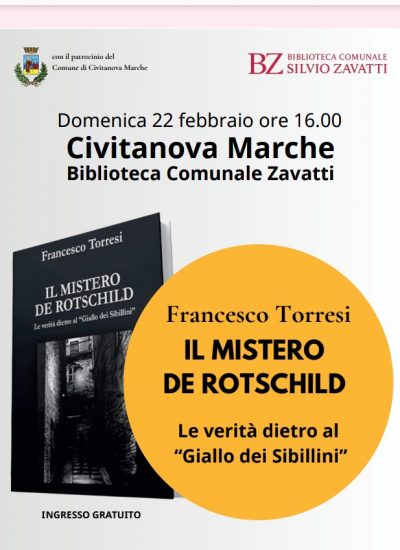 Il mistero De Rotschild. La verità dietro il “giallo dei Sibillini” – presentazione del libro alla presenza dell’autore