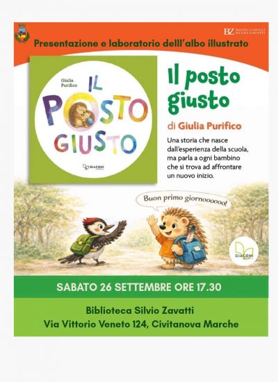 Il posto giusto✍️ Presentazione dell’albo illustrato di Giulia Purifico